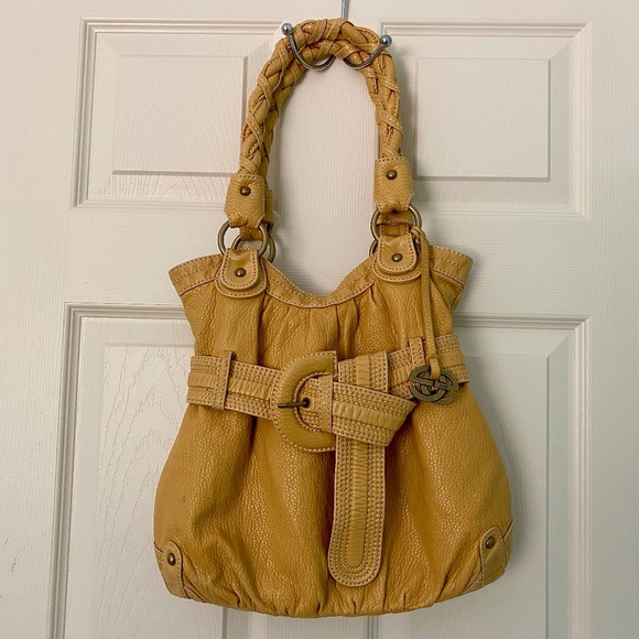 Marc Ecko Handbags - Red by Marc Ecko Yellow Vegan Leather Hobo